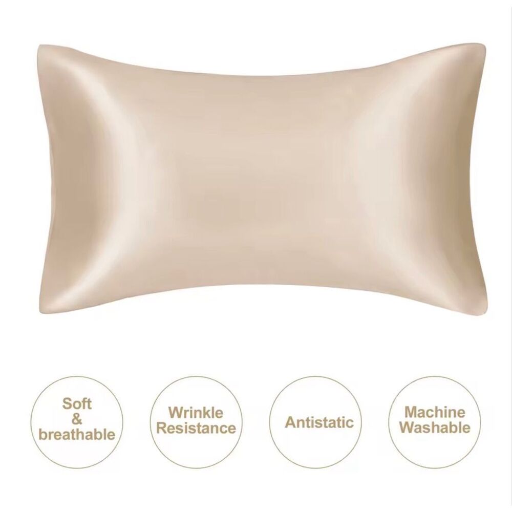 NWOT Satin Pillowcase Champagne 26” x 19”